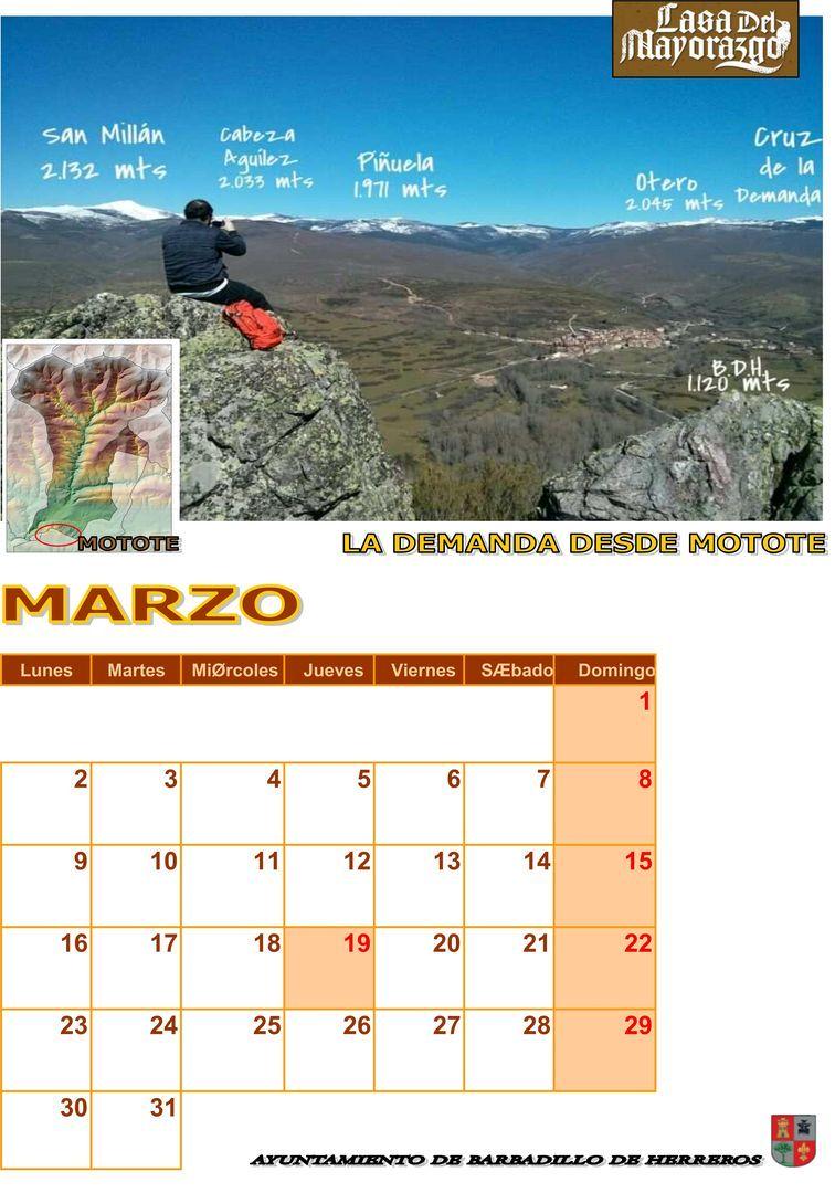 CALENDARIO 2015 (Casa del Mayorazgo)